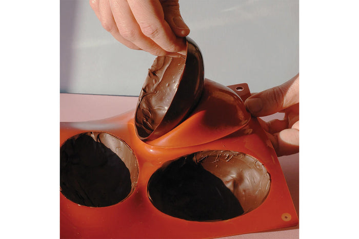 Moule en silicone professionnel Silikomart Silicon Flex 300x175mm 5 demi-œufs