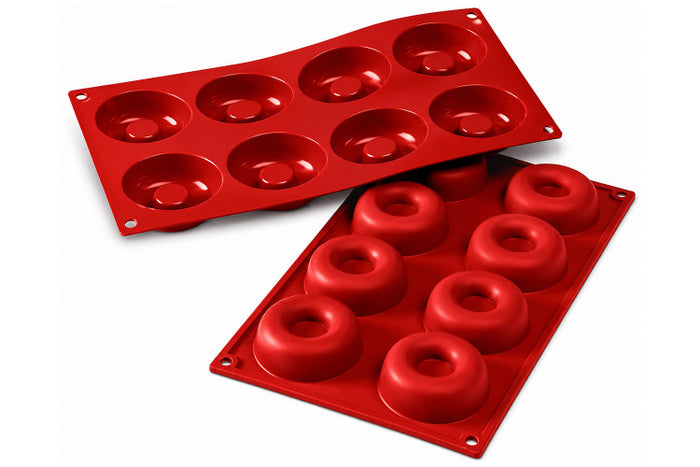 Moule en silicone professionnel Silikomart Silicon Flex 300x175mm 8 savarins 6.5cm