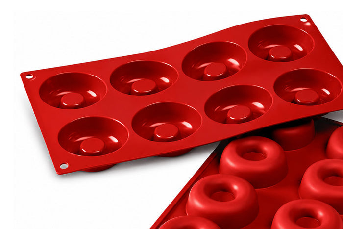 Moule en silicone professionnel Silikomart Silicon Flex 300x175mm 8 savarins 6.5cm