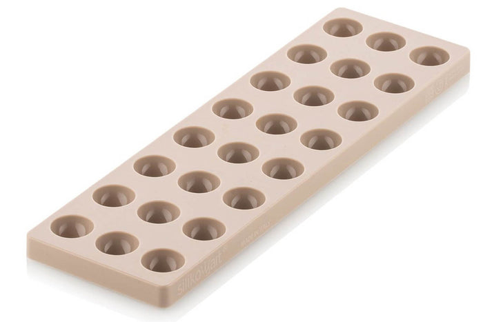 Moule en tritan et insert en silicone Silikomart Chocado 24 demi-sphères