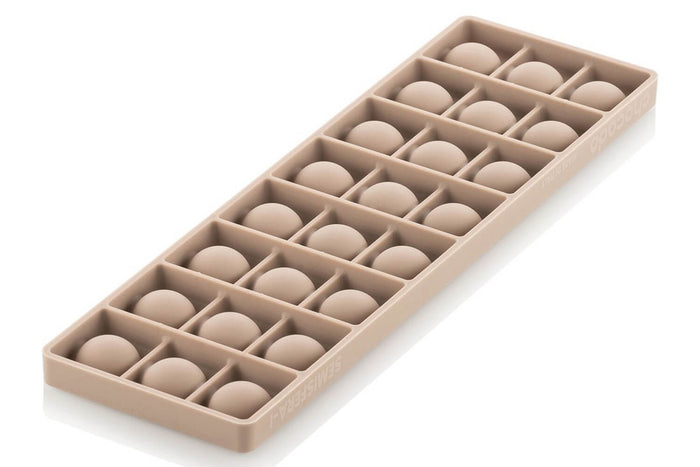Moule en tritan et insert en silicone Silikomart Chocado 24 demi-sphères
