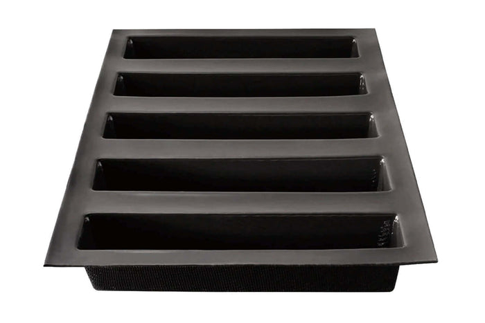 Moule pour 5 cakes longs Flexipan anti-adhérent en silicone et tricot de verre