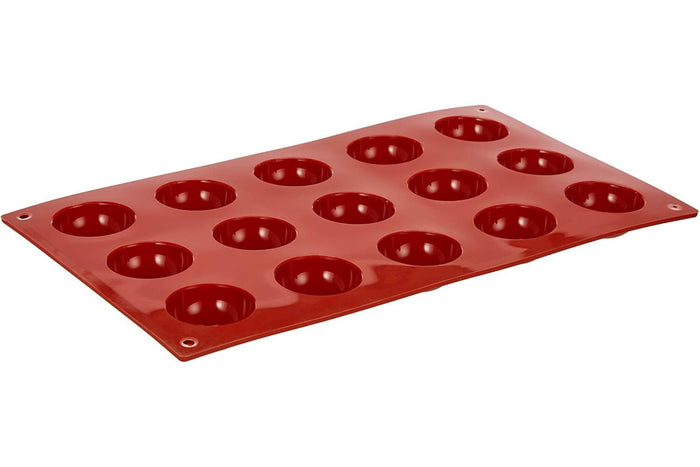 Moule professionnel en silicone Silikomart Silicon Flex 300x175mm 15 demi-sphères 4cm
