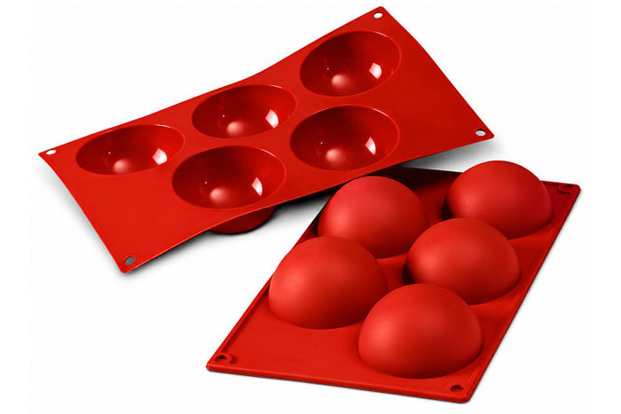 Moule professionnel en silicone Silikomart Silicon Flex 300x175mm 5 demi-sphères