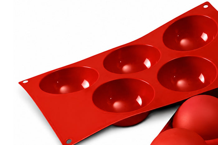 Moule professionnel en silicone Silikomart Silicon Flex 300x175mm 5 demi-sphères