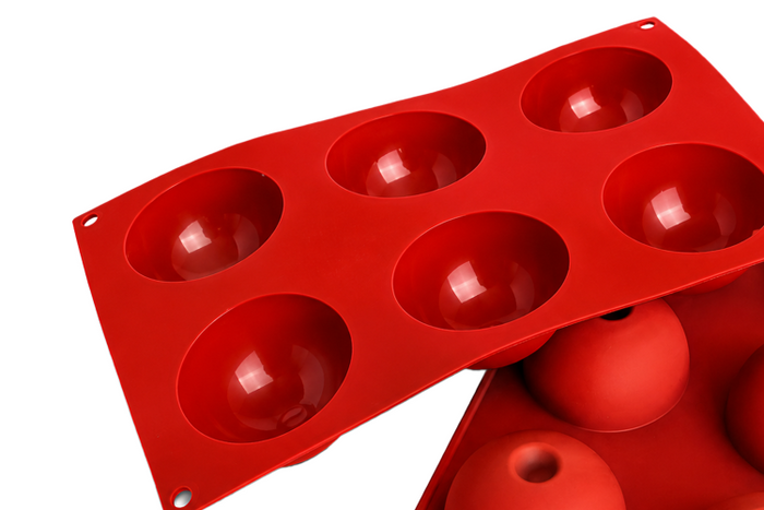 Moule professionnel en silicone Silikomart Silicon Flex 300x175mm 6 demi-sphères 7.5cm
