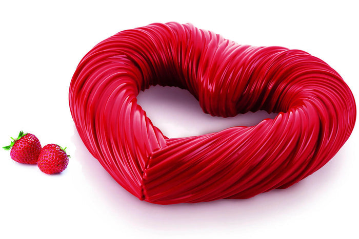 Moule silicone 3D Silikomart Heartbeat forme cœur torsadé
