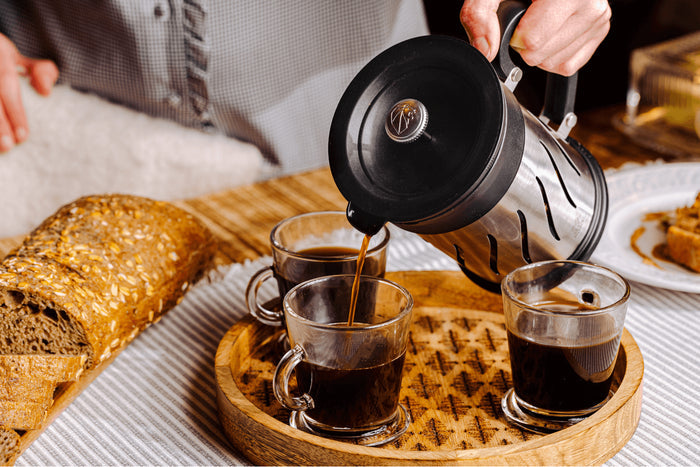 Moulin à café et cafetière à piston 2 en 1 Peugeot Paris Press en inox / ABS 15cm