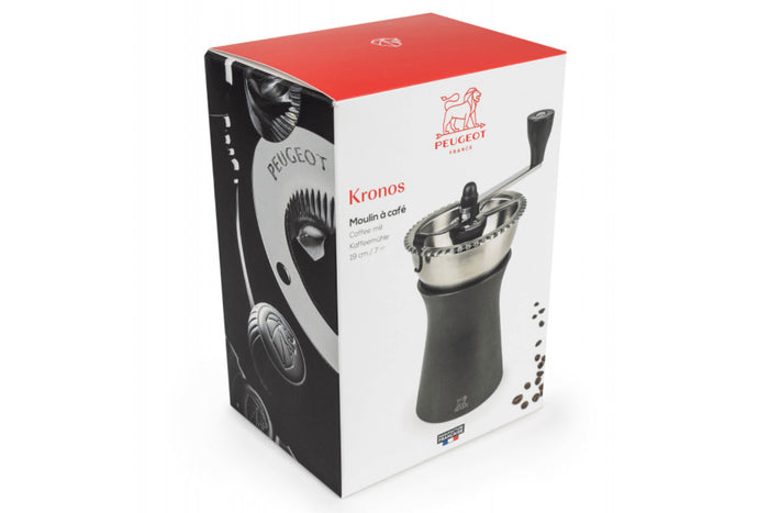 Moulin à café manuel Peugeot Kronos en inox / polymère noir 19cm
