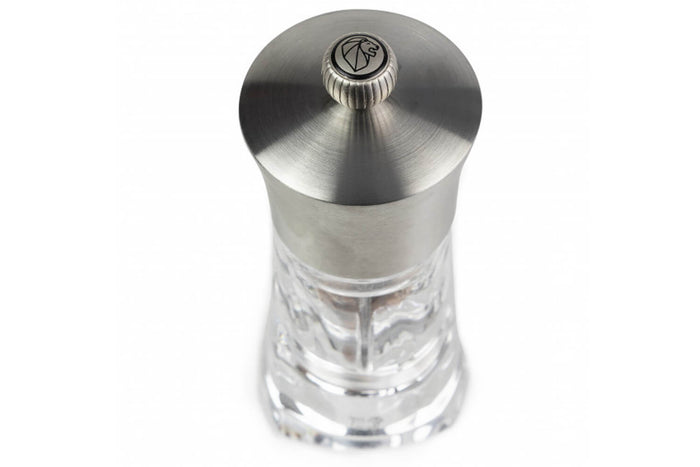 Moulin à piment sec manuel Peugeot Ouessant en inox et acrylique 14cm