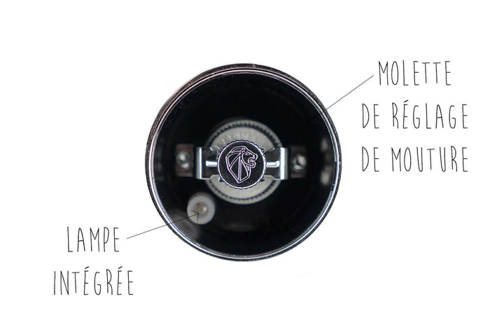 Moulin à poivre électrique Peugeot Zeli en ABS avec éclairage 14cm