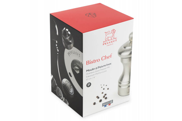 Moulin à poivre manuel Peugeot Bistro Chef en inox 10cm