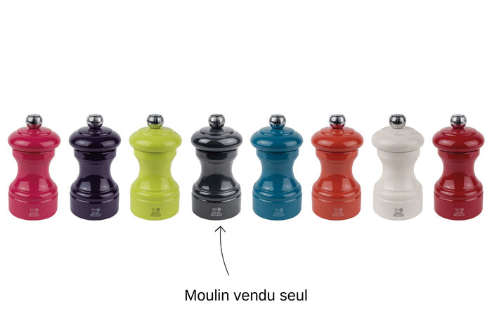 Moulin à poivre manuel Peugeot Bistro en bois de hêtre laqué ardoise 10cm