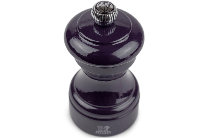 Moulin à poivre manuel Peugeot Bistro en bois de hêtre laqué aubergine 10cm