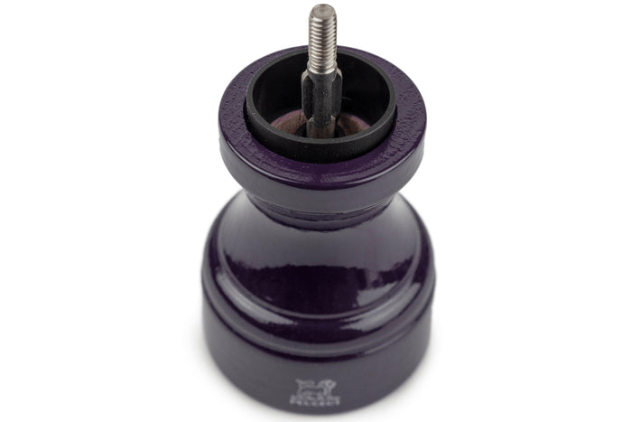 Moulin à poivre manuel Peugeot Bistro en bois de hêtre laqué aubergine 10cm