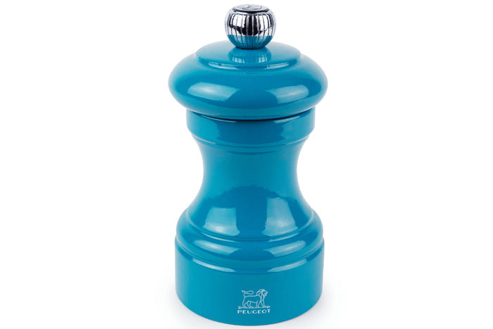 Moulin à poivre manuel Peugeot Bistro en bois de hêtre laqué bleu pacifique 10cm