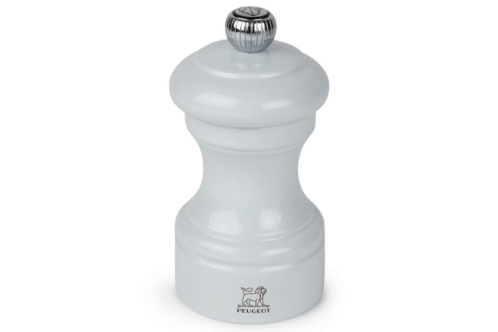 Moulin à poivre manuel Peugeot Bistro en bois de hêtre laqué gris perle 10cm