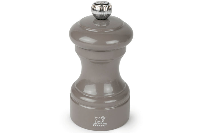 Moulin à poivre manuel Peugeot Bistro en bois de hêtre laqué gris taupe 10cm