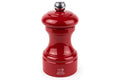 Moulin à poivre manuel Peugeot Bistro en bois de hêtre laqué rouge passion 10cm