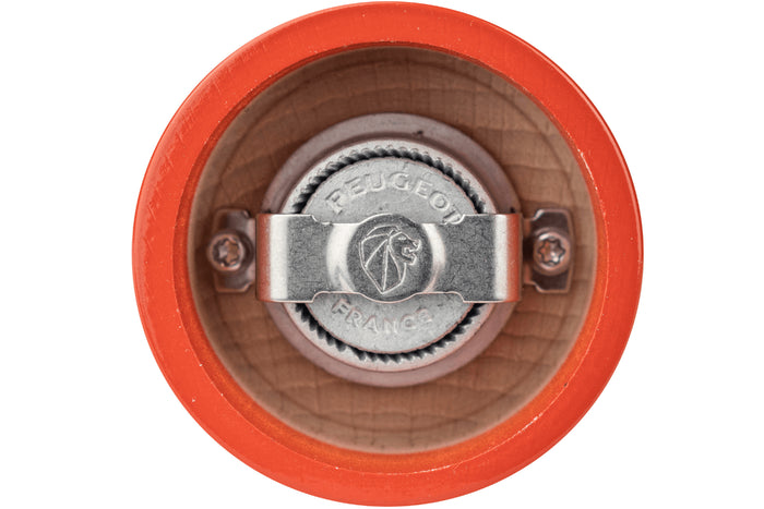 Moulin à poivre manuel Peugeot Bistro en bois de hêtre laqué terracotta 10cm