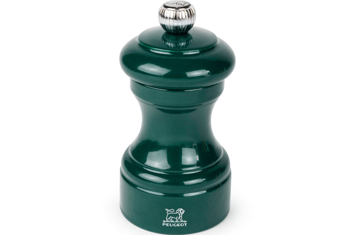 Moulin à poivre manuel Peugeot Bistro en bois de hêtre laqué vert forêt 10cm