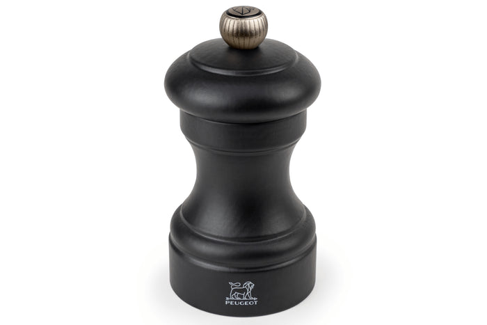 Moulin à poivre manuel Peugeot Bistro en bois de hêtre noir mat 10cm