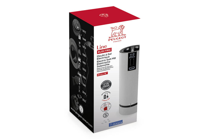 Moulin à sel électrique Peugeot Line Aluminium 15cm