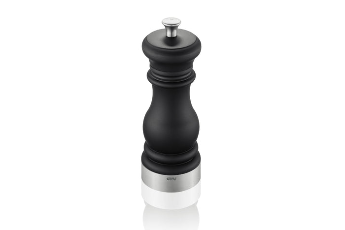 Moulin à sel ou poivre Gefu Flavio en acier inox et polymère noir 17cm