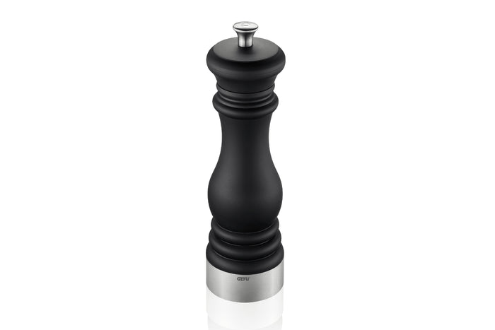 Moulin à sel ou poivre Gefu Flavio en acier inox et polymère noir 21cm