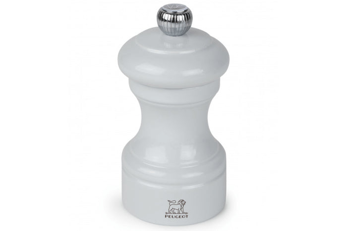 Moulin à sel sec manuel Peugeot Bistro en bois de hêtre laqué gris perle 10cm