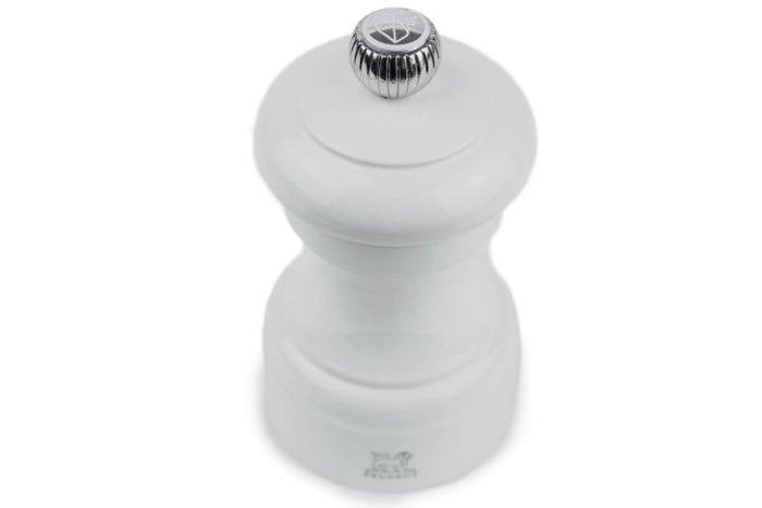 Moulin à sel sec manuel Peugeot Bistro en bois de hêtre laqué gris perle 10cm