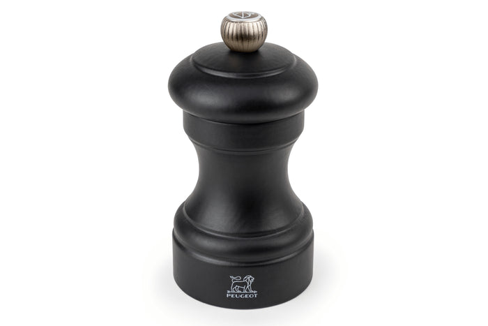 Moulin à sel sec manuel Peugeot Bistro en bois de hêtre noir mat 10cm