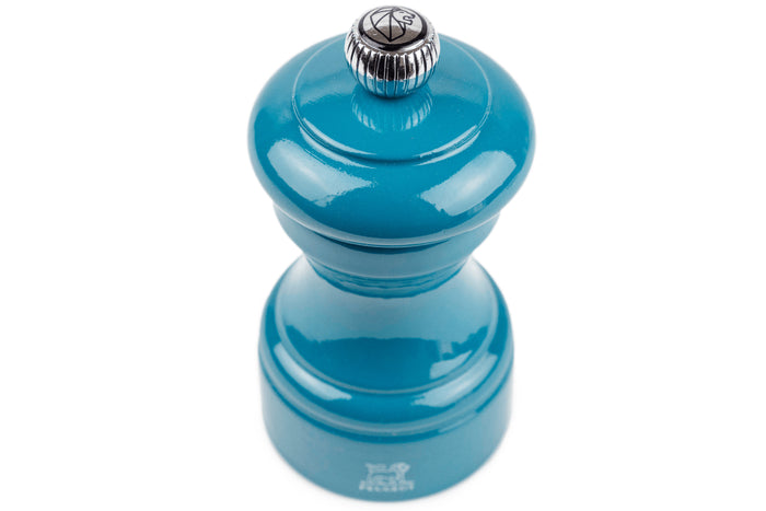 Moulin à sel sec manuel Peugeot Bistro en bois laqué bleu pacifique 10cm
