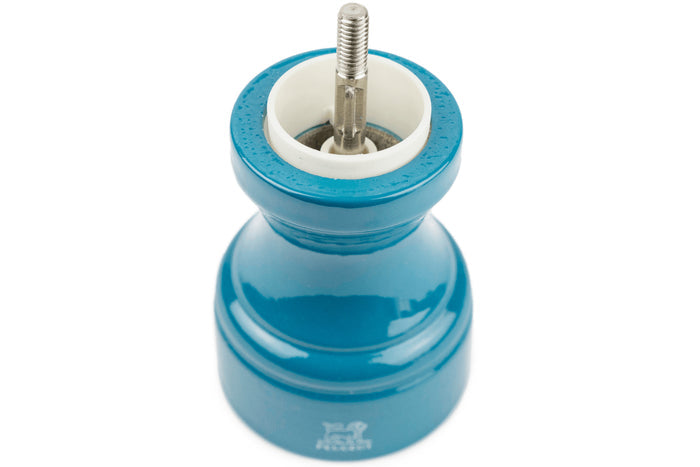 Moulin à sel sec manuel Peugeot Bistro en bois laqué bleu pacifique 10cm