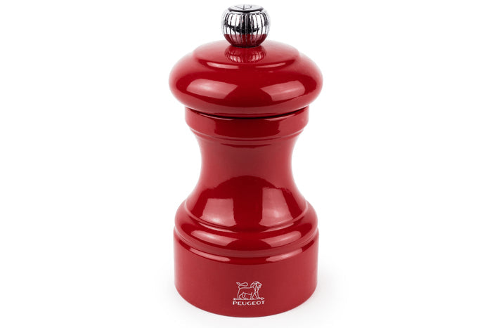 Moulin à sel sec manuel Peugeot Bistro en bois laqué rouge passion 10cm