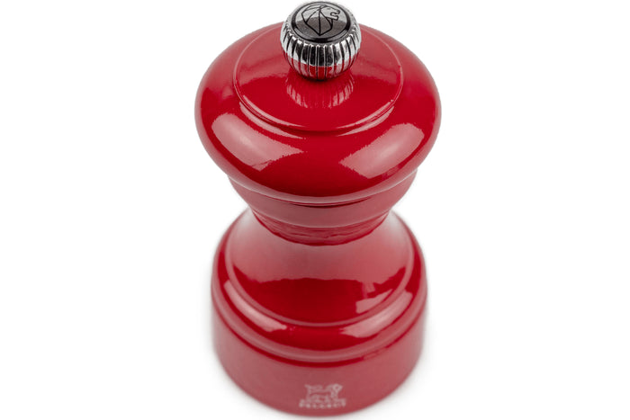 Moulin à sel sec manuel Peugeot Bistro en bois laqué rouge passion 10cm