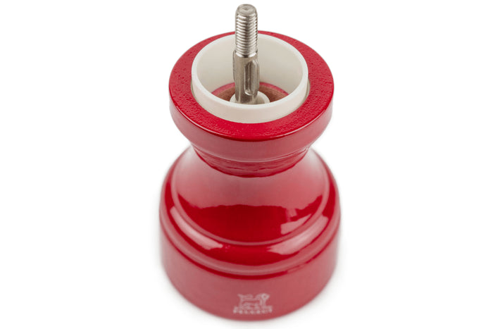 Moulin à sel sec manuel Peugeot Bistro en bois laqué rouge passion 10cm