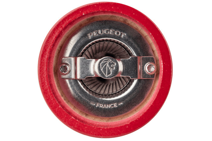Moulin à sel sec manuel Peugeot Bistro en bois laqué rouge passion 10cm