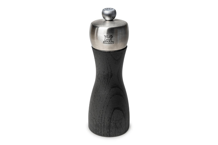 Moulin à sel sec manuel Peugeot Fidji en bois de hêtre et inox collection graphite 15cm