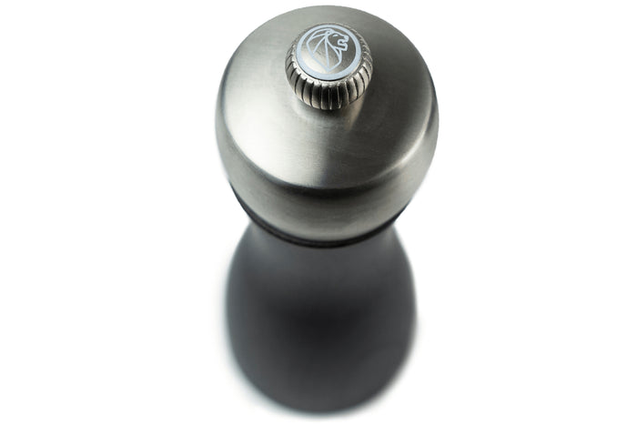 Moulin à sel sec manuel Peugeot Fidji en bois de hêtre et inox collection graphite 15cm