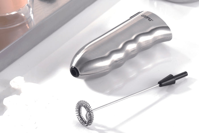 Mousseur à lait électrique Gefu Marcello en acier inox et polymère