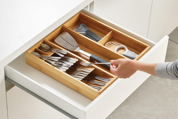 Organisateur de tiroir Joseph Joseph DrawerStore Bamboo pour ustensiles et couverts