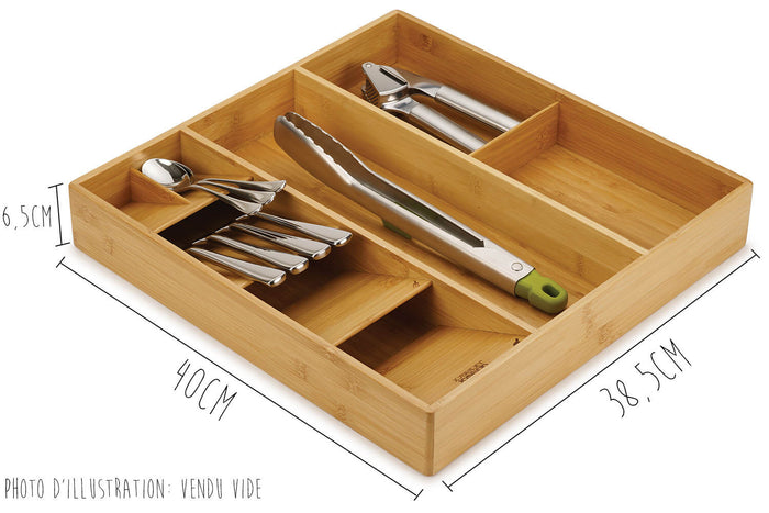Organisateur de tiroir Joseph Joseph DrawerStore Bamboo pour ustensiles et couverts