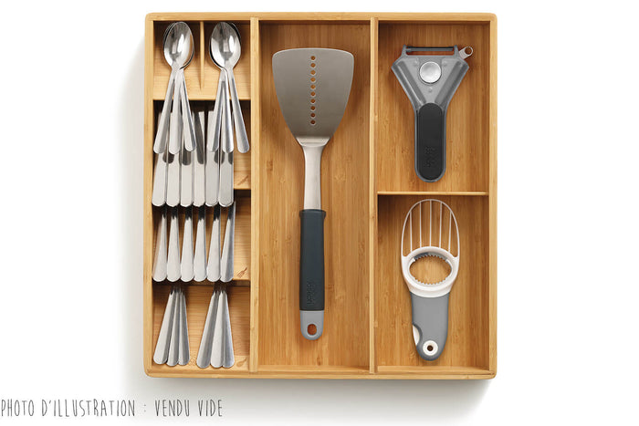 Organisateur de tiroir Joseph Joseph DrawerStore Bamboo pour ustensiles et couverts