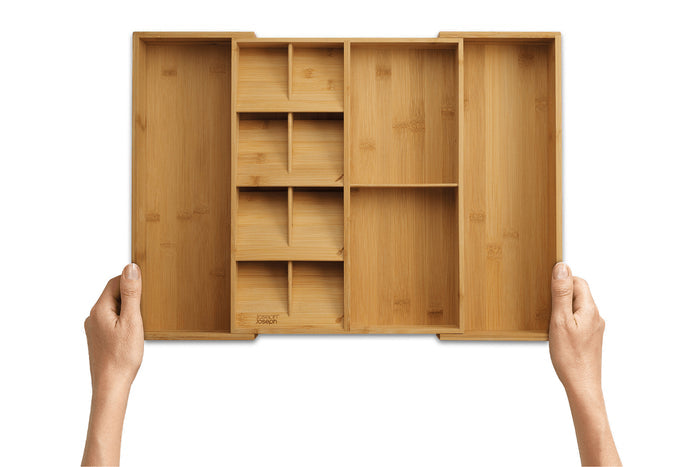 Organisateur extensible de cuisine Joseph Joseph DrawerStore Bamboo en bambou