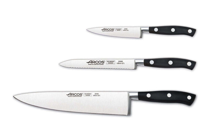 Pack essentiel 3 couteaux de cuisine Arcos Riviera