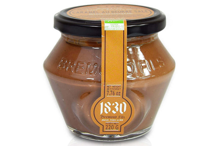 Pâte à tartiner bio Maison Brémond Noisettes, Lait et Caramel Beurre Salé - 220g