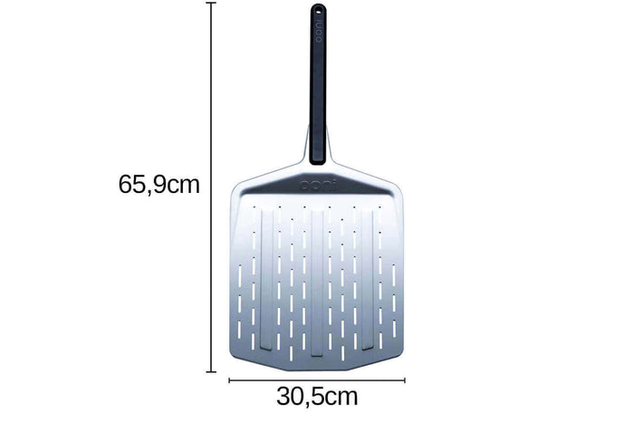Pelle à pizza perforée Ooni 30cm en aluminium anodisé