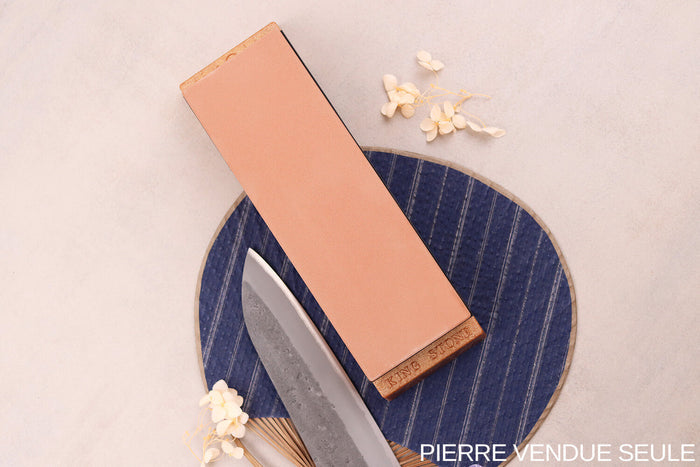 Pierre à aiguiser japonaise King Home Stone double face grains 1000/6000 avec support