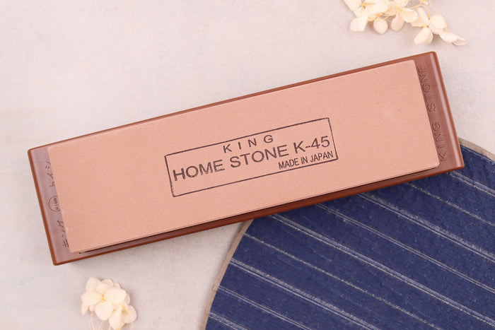 Pierre à aiguiser japonaise King Home Stone grains 1000 avec support